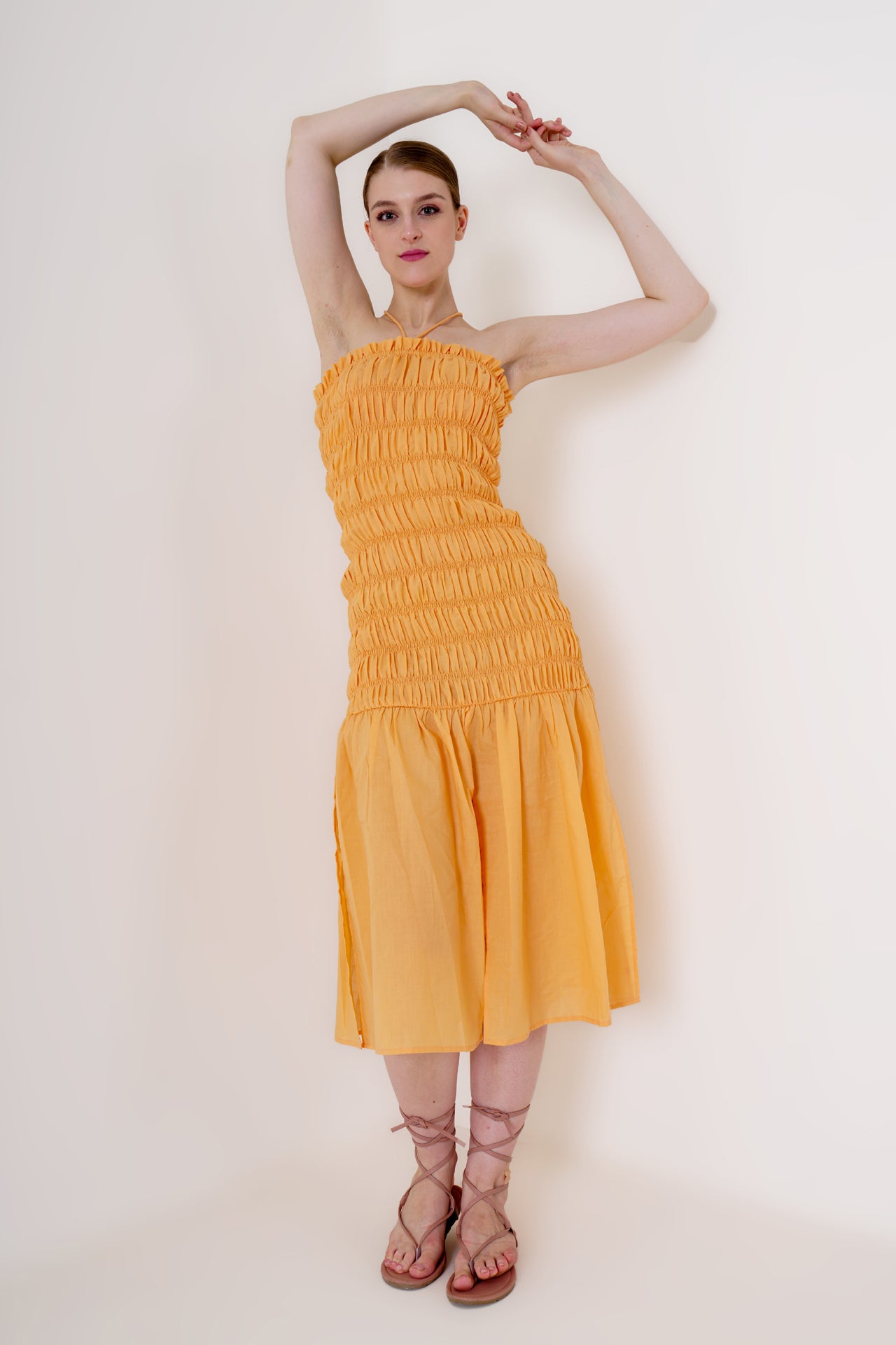 designer Strapless Midi Cocktail Dress | Midi Orange Dresses For Women Large / Orange designer Strapless Midi Cocktail Dress | Midi Orange Dresses For Women Large / Orange