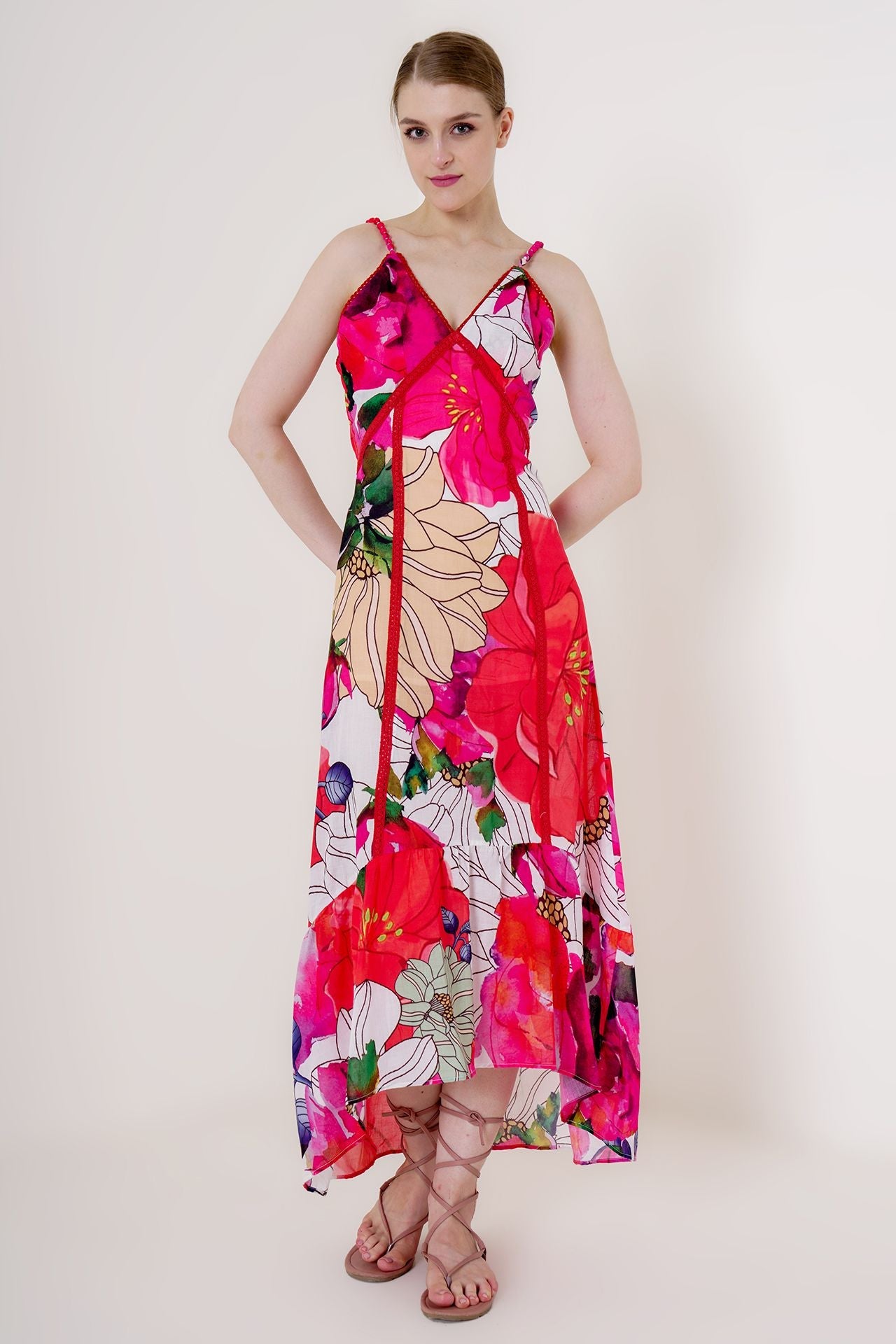 Designer Sleeveless Midi Dress Casual | Midi Red Cocktail Dress Small / Red Designer Sleeveless Midi Dress Casual | Midi Red Cocktail Dress Small / Red