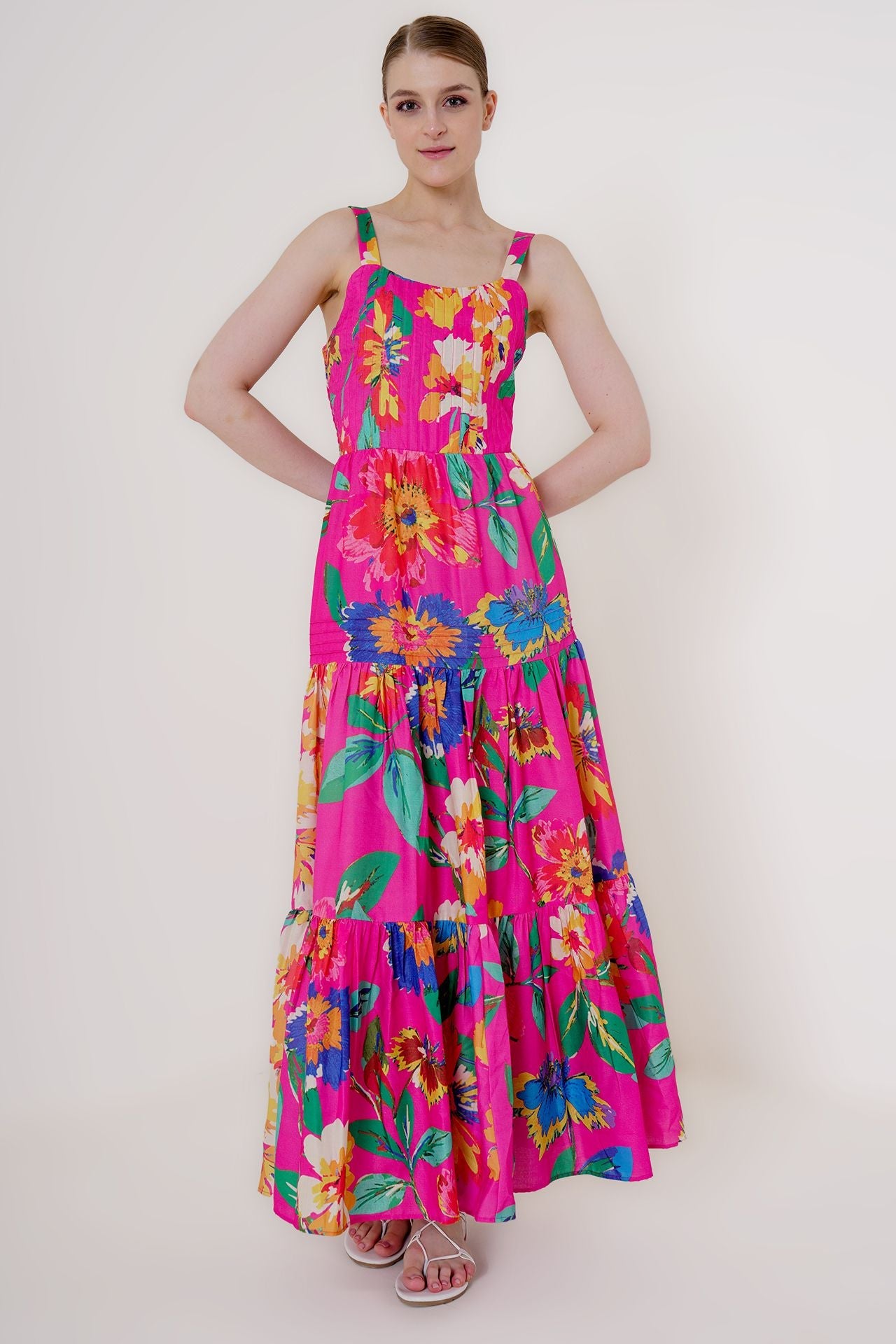 Designer Summer Maxi Dress | Flower Dress Pink Designer Summer Maxi Dress | Flower Dress Pink