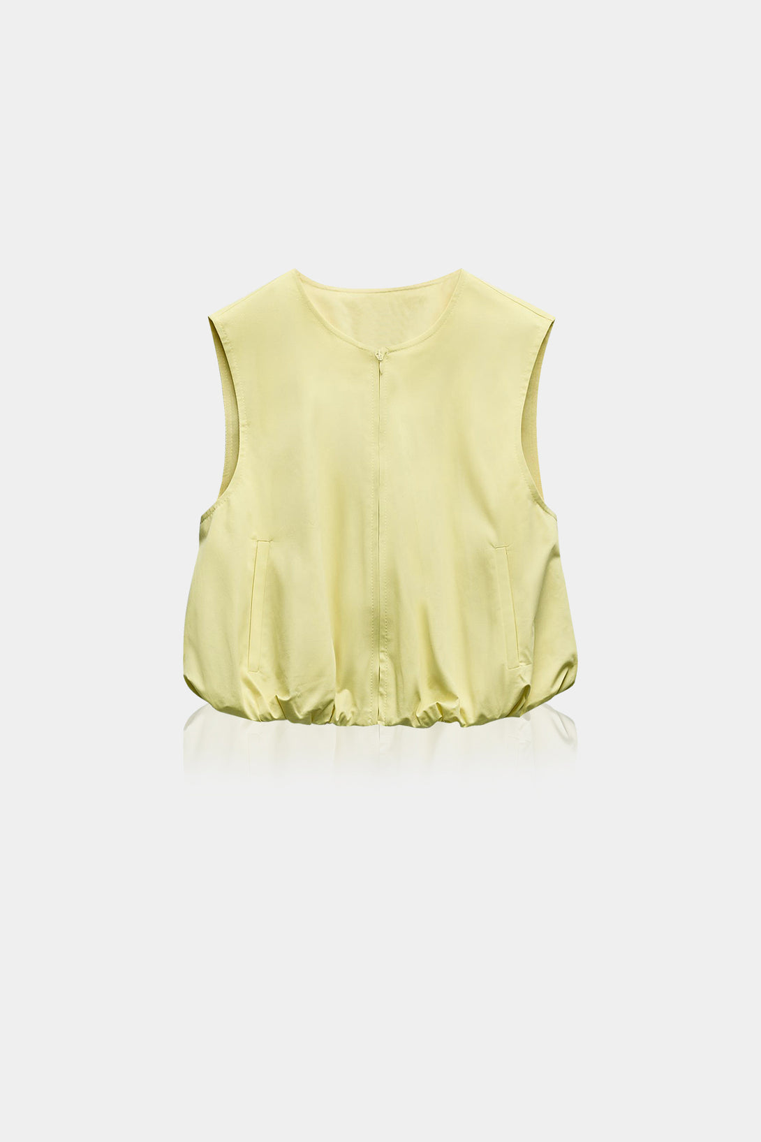 cotton bubble hem tops, gathered hem blouse, HT-360-Collective,