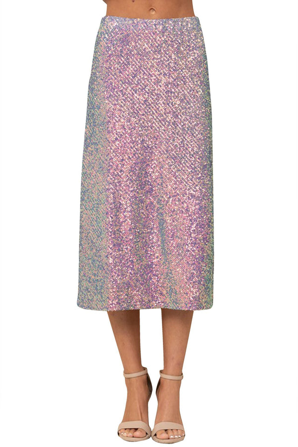 "plus size sequin skirt" "purple sequin skirt" "sequin womens skirt" "HT 360 Collective" "sequin midi skirt"