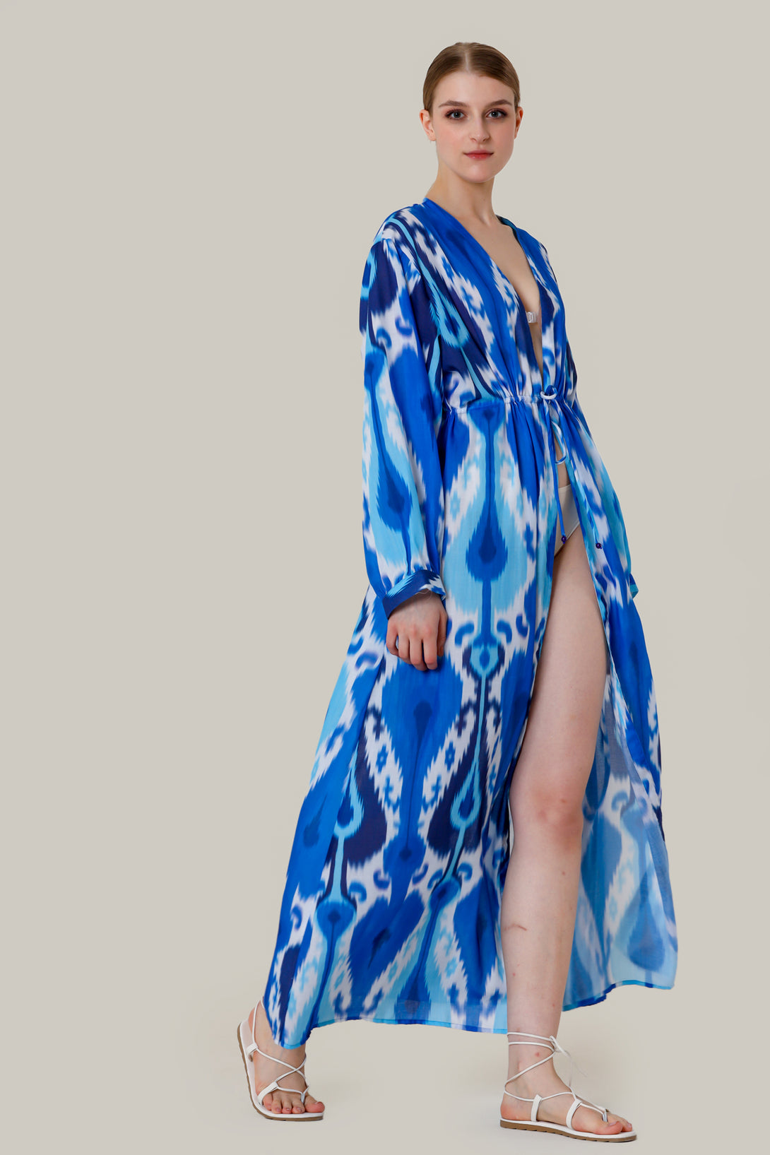 casual maxi dress, long dress blue colour, long flowy dresses, HT 360 Collective,