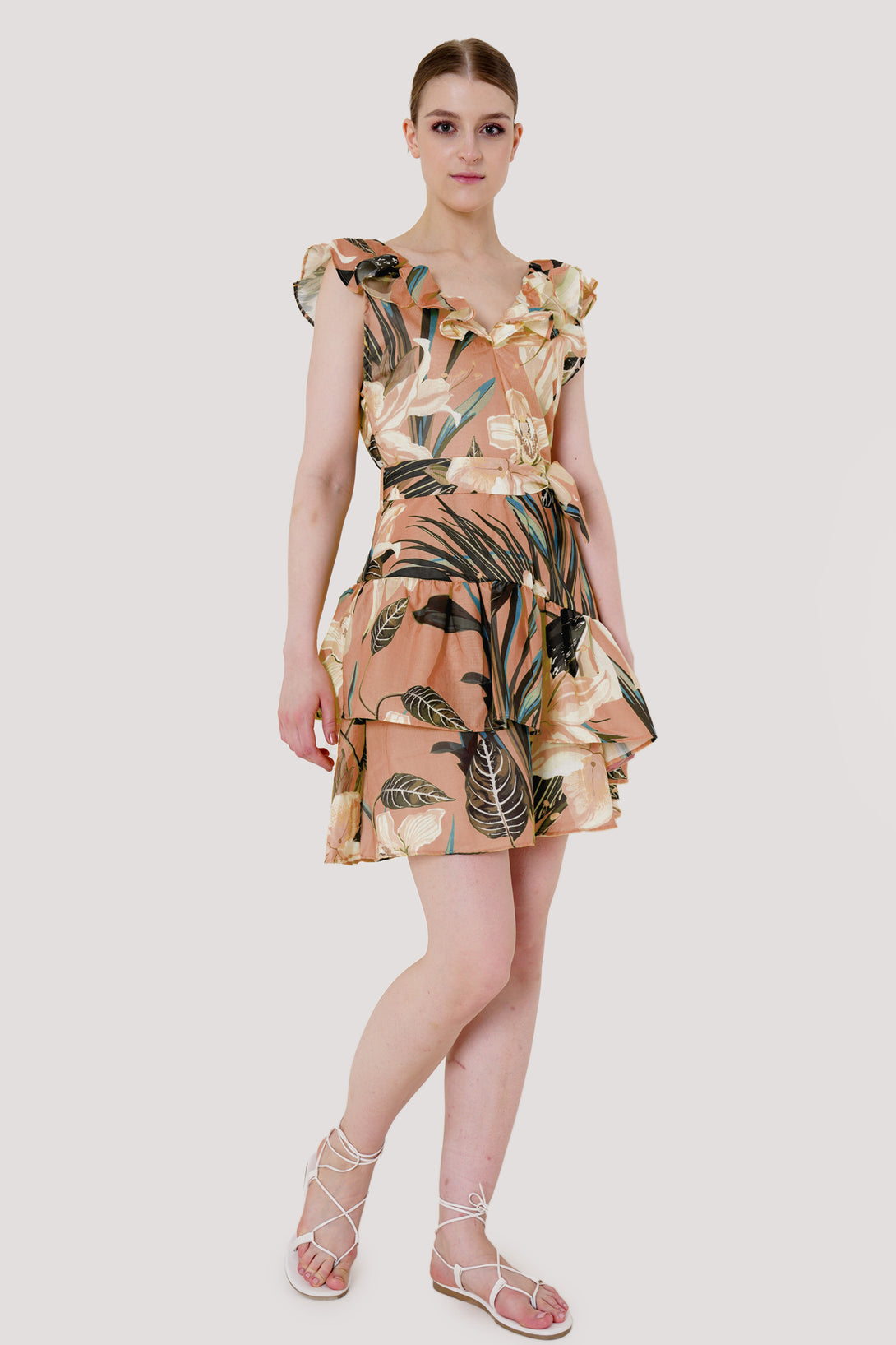 HT 360 Collective - Designer Mini Dress | Sexy Short Dresses Large / Beige HT 360 Collective - Designer Mini Dress | Sexy Short Dresses Large / Beige