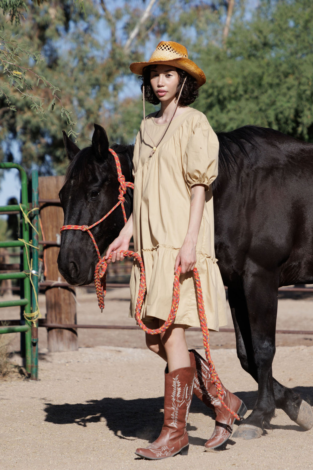 HT 360 Collective - Brown Dress | Knee Length Dresses For Women Medium / Bronze HT 360 Collective - Brown Dress | Knee Length Dresses For Women Medium / Bronze