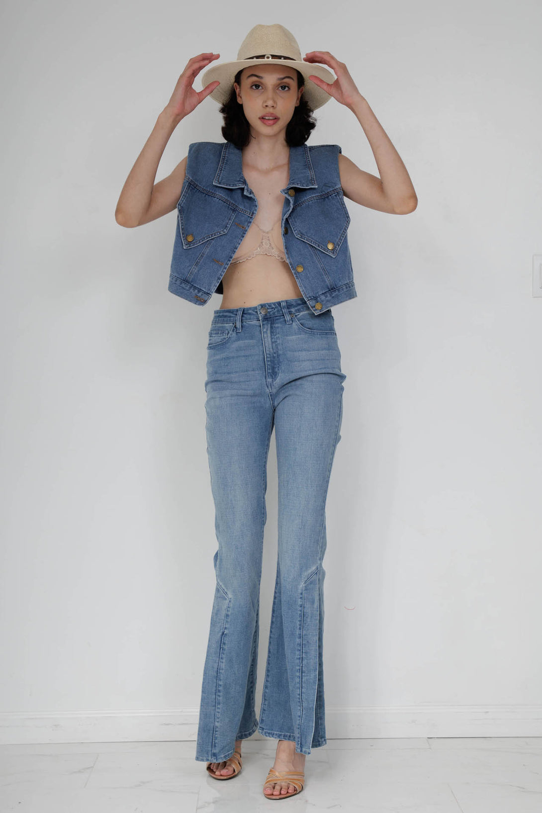 high waist straight leg jeans, HT 360 Collective, best wide leg jeans, dark denim jeans,