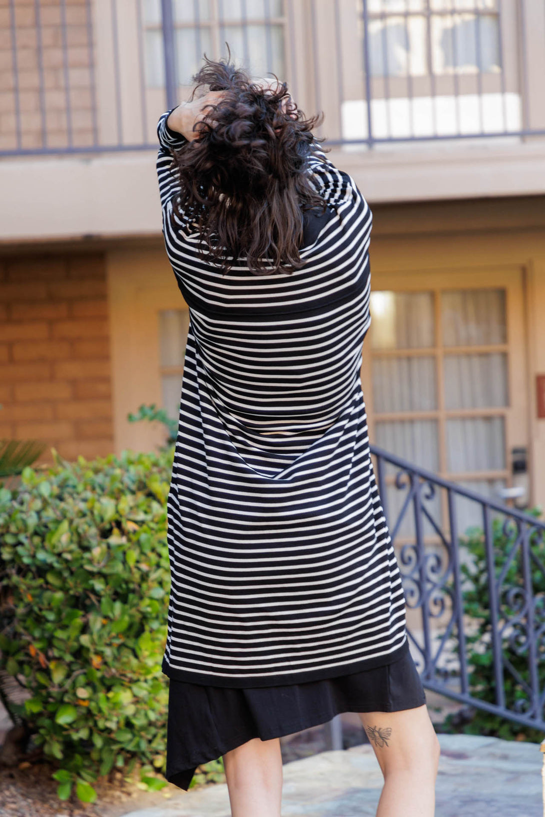 HT 360 Collective - Knit Dresses | Knit Midi Dress with Sleeves Small / Black HT 360 Collective - Knit Dresses | Knit Midi Dress with Sleeves Small / Black
