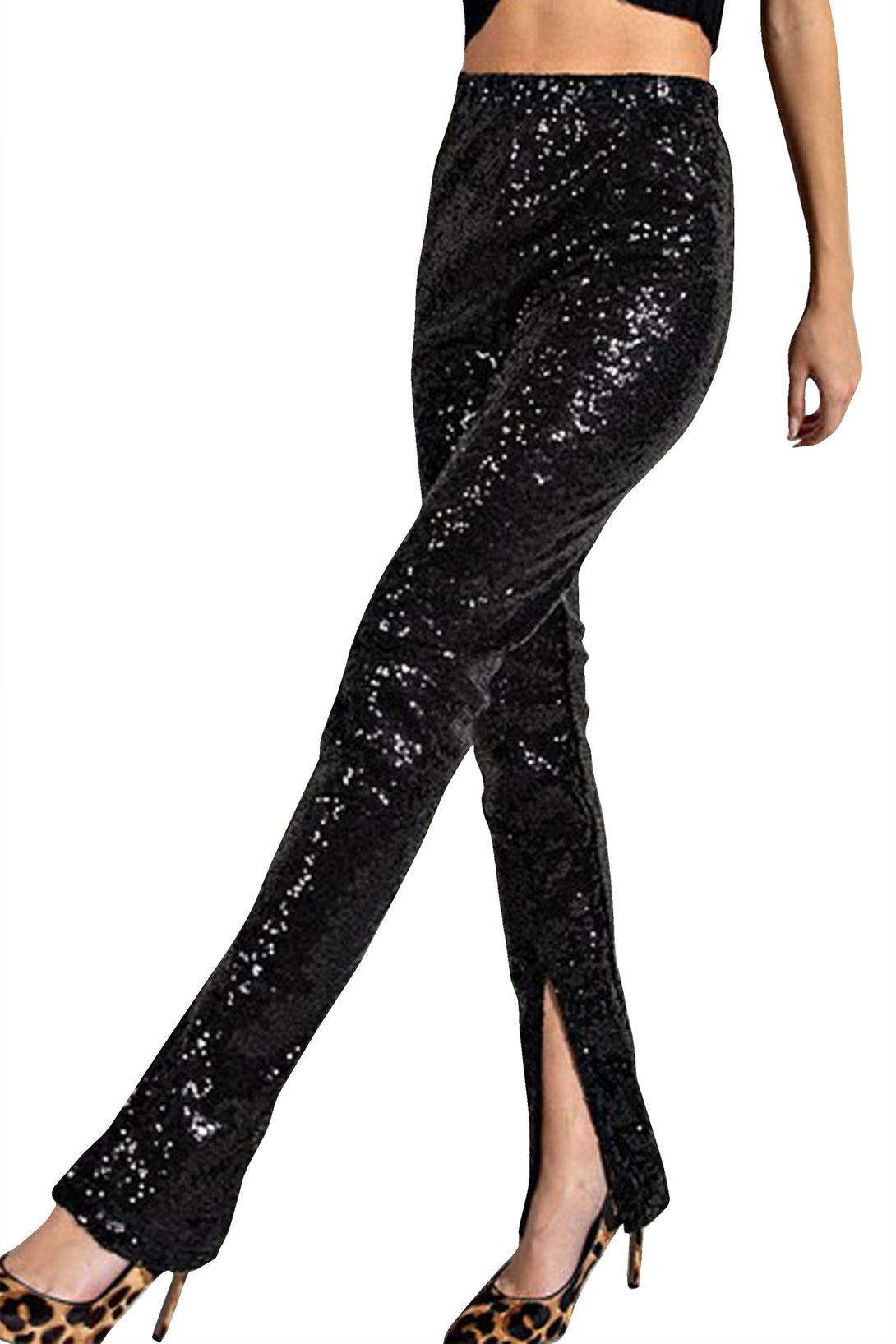 "black sequin bottoms" "plus sequin pants" "HT 360 Collective" "black sequins trousers" "sequin pant suit plus size"