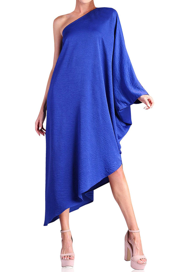 Blue One Shoulder Dress