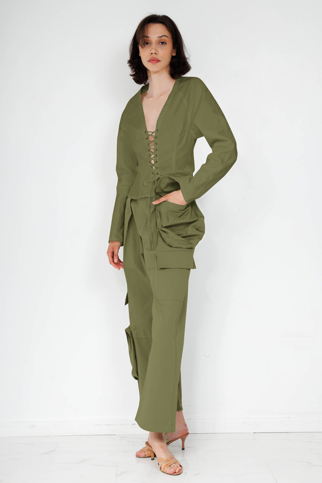 plus size cargo trousers, high waisted cargo pants, HT 360 Collective,