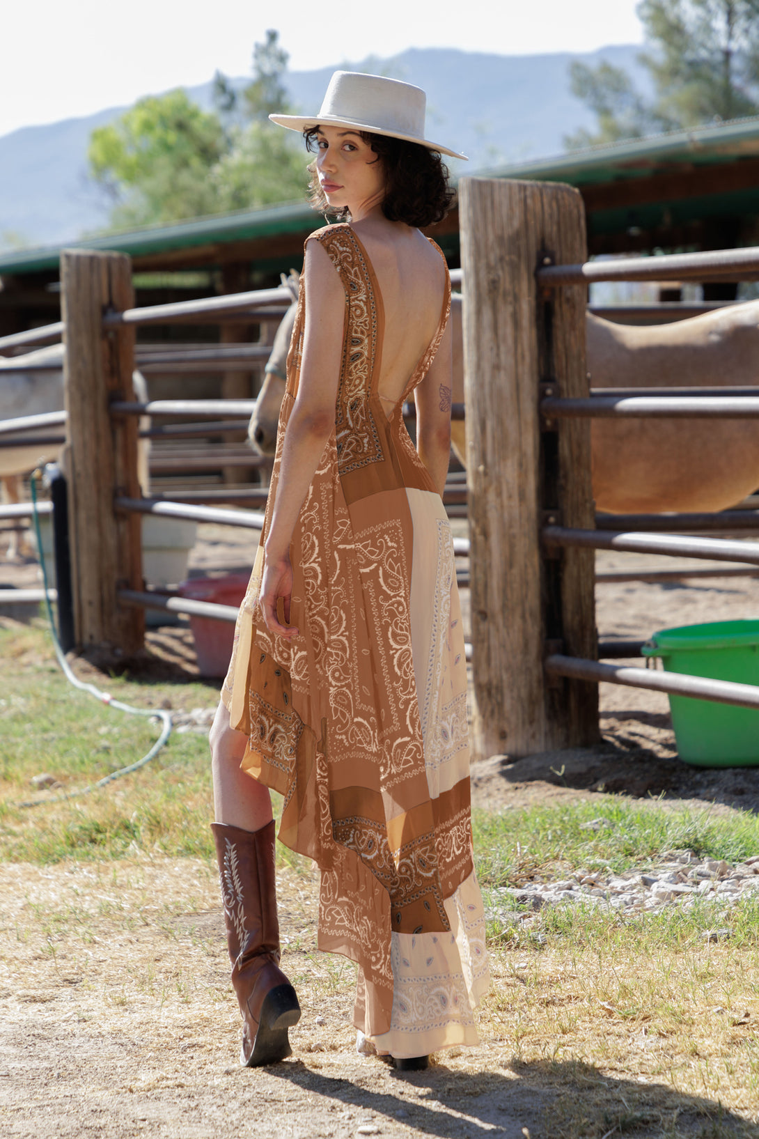 HT 360 Collective -Asymmetrical Dress | Floor Length Boho Dress HT360 Collective HT 360 Collective -Asymmetrical Dress | Floor Length Boho Dress HT360 Collective