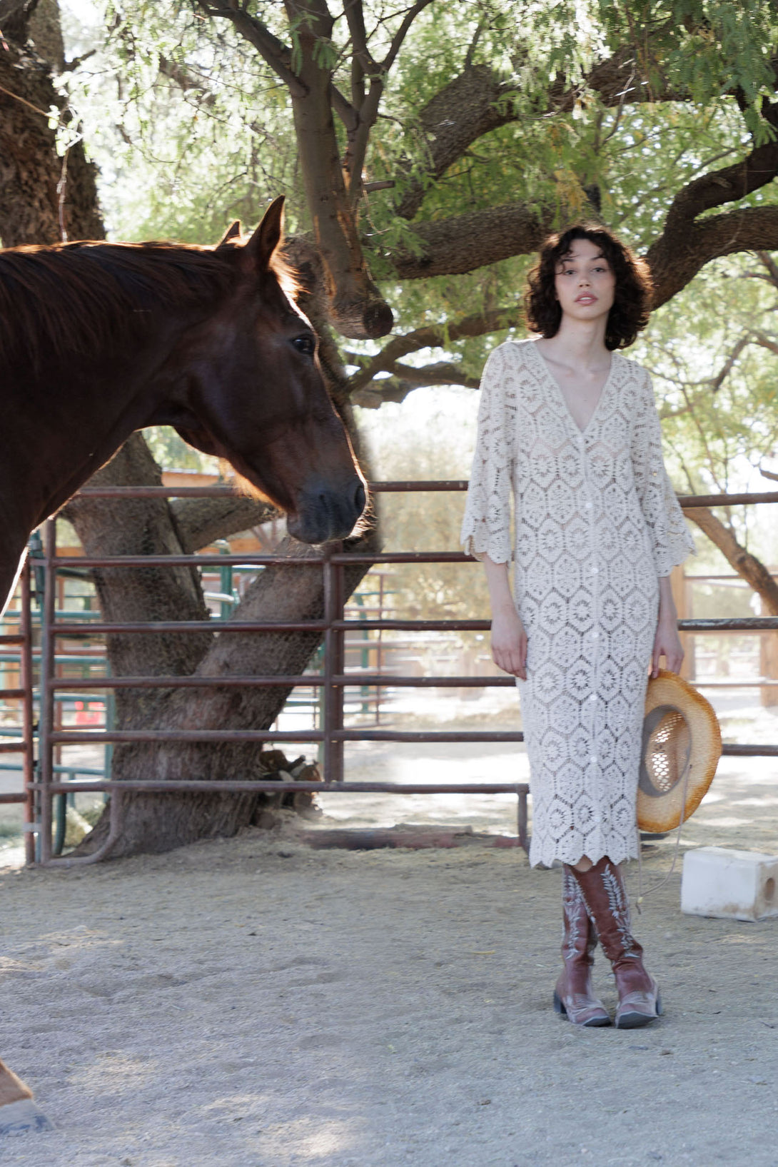 HT 360 Collective - White Crochet Dress HT 360 Collective - White Crochet Dress