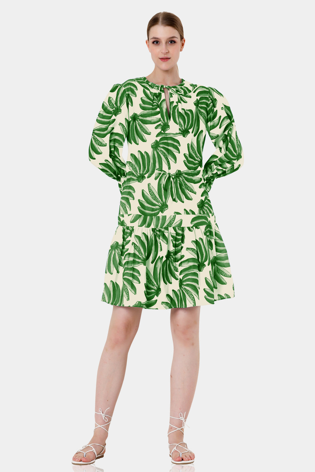 emerald green dress mini, under knee dress, printed mini dress, HT 360 Collective,