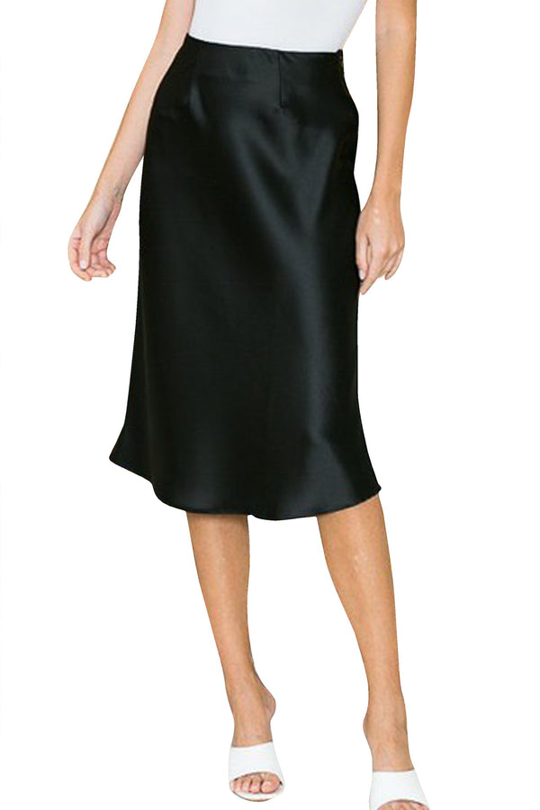 knee length skirt women,
midi length black skirt,
black skirt midi length, HT 360 Collective,