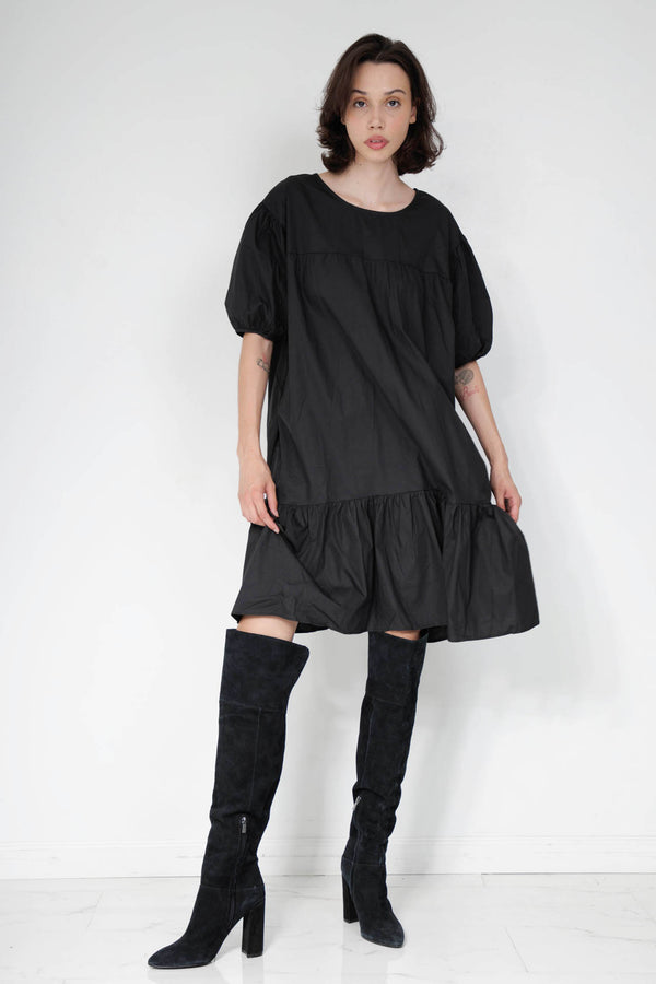black midi dress formal, summer midi dress with sleeves, black midi dress, HT 360 Collective,