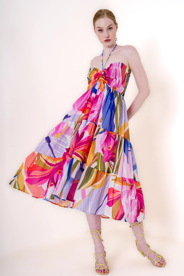 pink midi dress, midi summer dresses for women, designer midi dresses, HT 360 Collective,