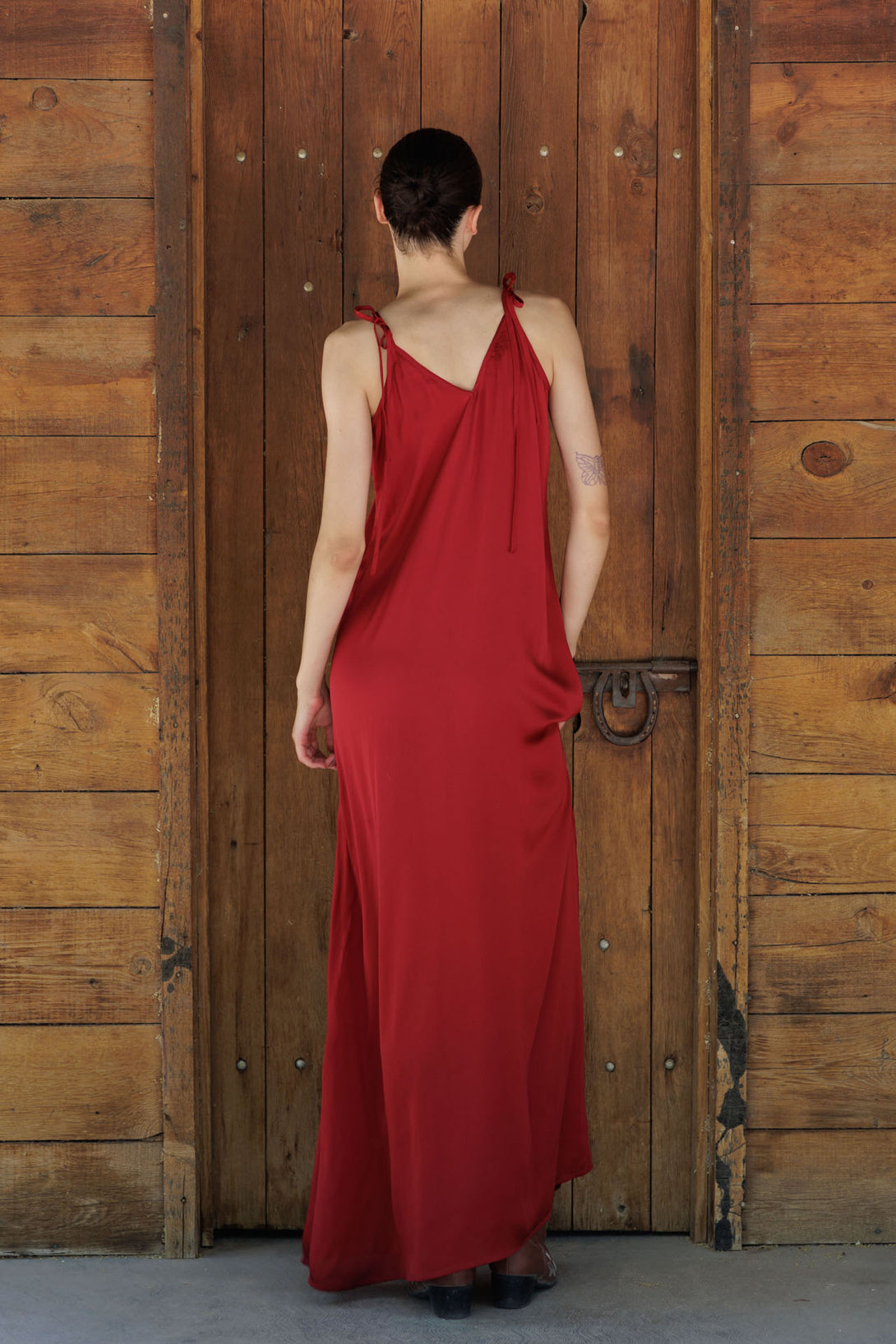 flowy dress red, HT 360 Collective, ruffle maxi dress, summer maxi dresses for women,
