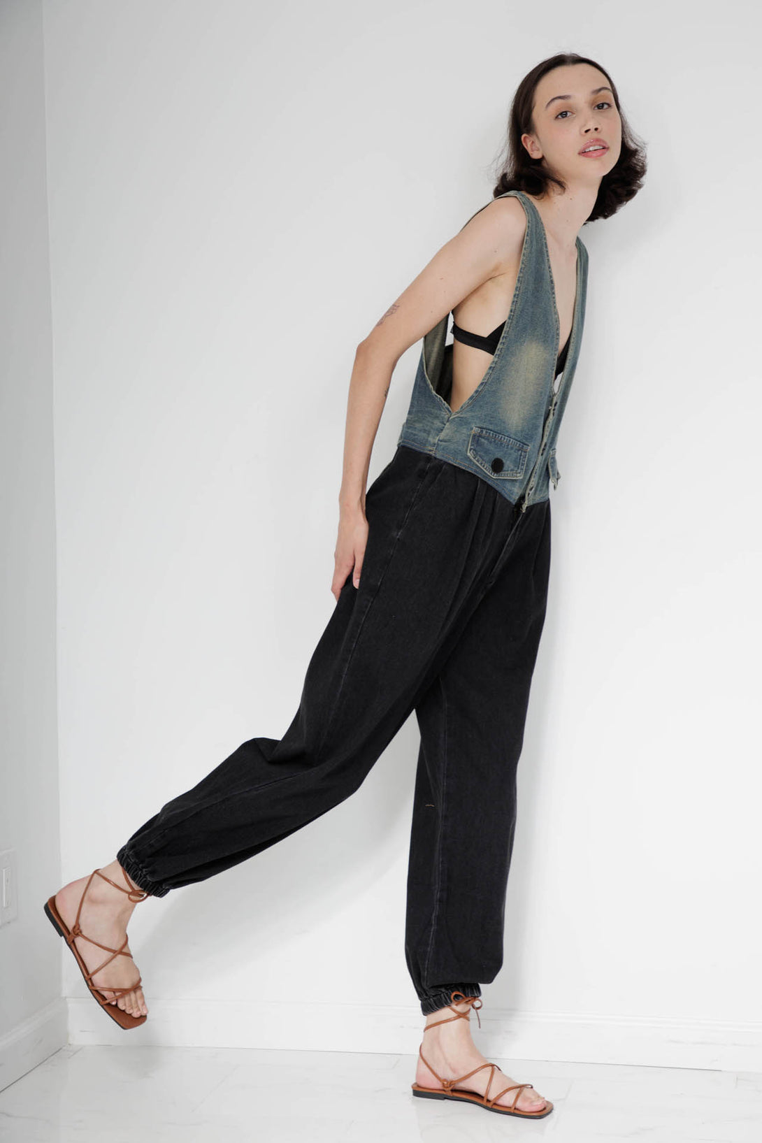 designer denim jumpsuit, HT 360 Collective, denim jumpsuit near me, denim overall jumpsuit,