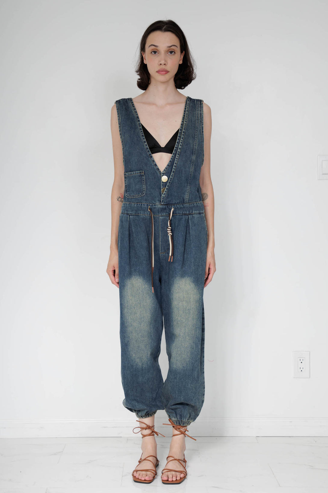 jumpsuit for women in jeans, HT 360 Collective, ladies jumpsuit denim, ladies jumpsuit jeans,