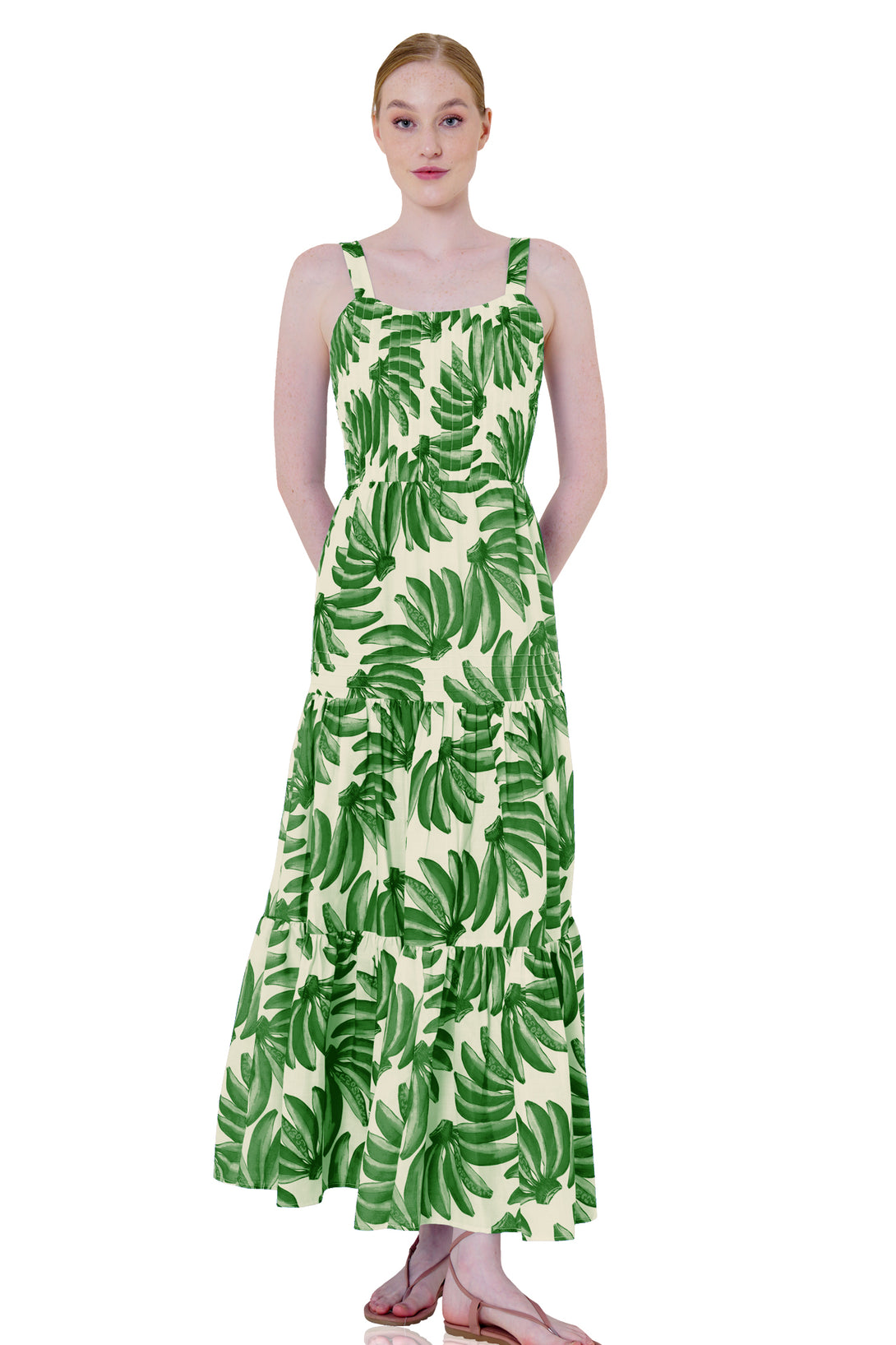 HT 360 Collective - Green Maxi Dress | Tiered Maxi Dress Formal Extra Large / Green HT 360 Collective - Green Maxi Dress | Tiered Maxi Dress Formal Extra Large / Green