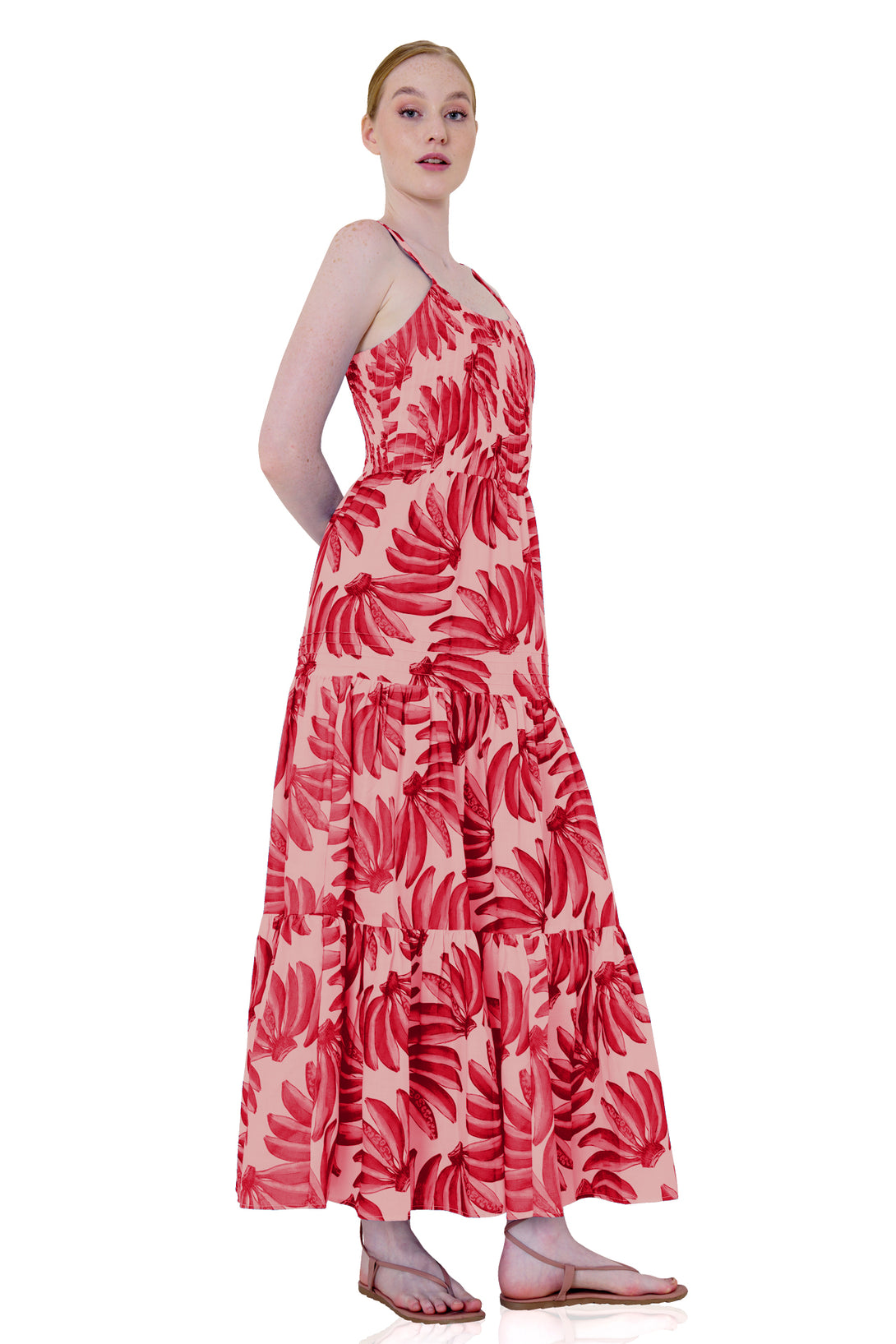 HT 360 Collective - Green Maxi Dress | Strappy Flowy Maxi Dress Extra Large / Red HT 360 Collective - Green Maxi Dress | Strappy Flowy Maxi Dress Extra Large / Red