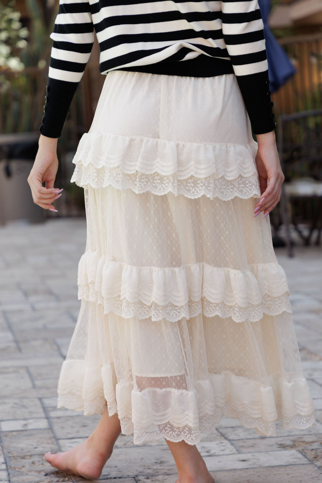 floor length tulle skirt, women's white tulle skirt, full length tulle skirt, HT 360 Collective,