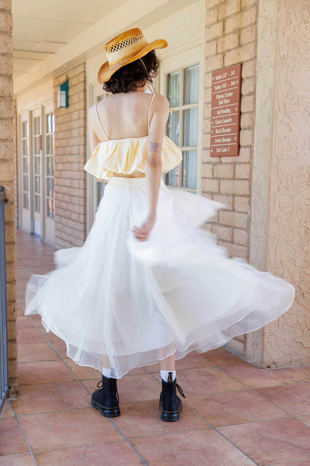 HT 360 Collective - White Tulle Skirt HT 360 Collective - White Tulle Skirt