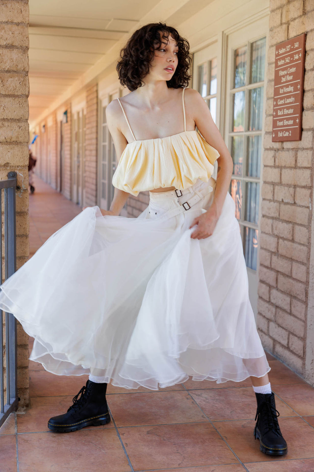 floor length tulle skirt, off white tulle skirt, full length tulle skirt, HT 360 Collective,