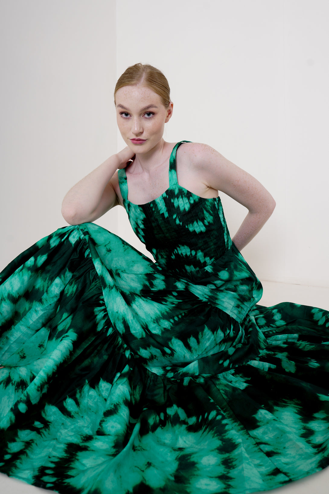 Designer Strappy Maxi Dress Summer | Emerald Green Cocktail Dress Large Designer Strappy Maxi Dress Summer | Emerald Green Cocktail Dress Large