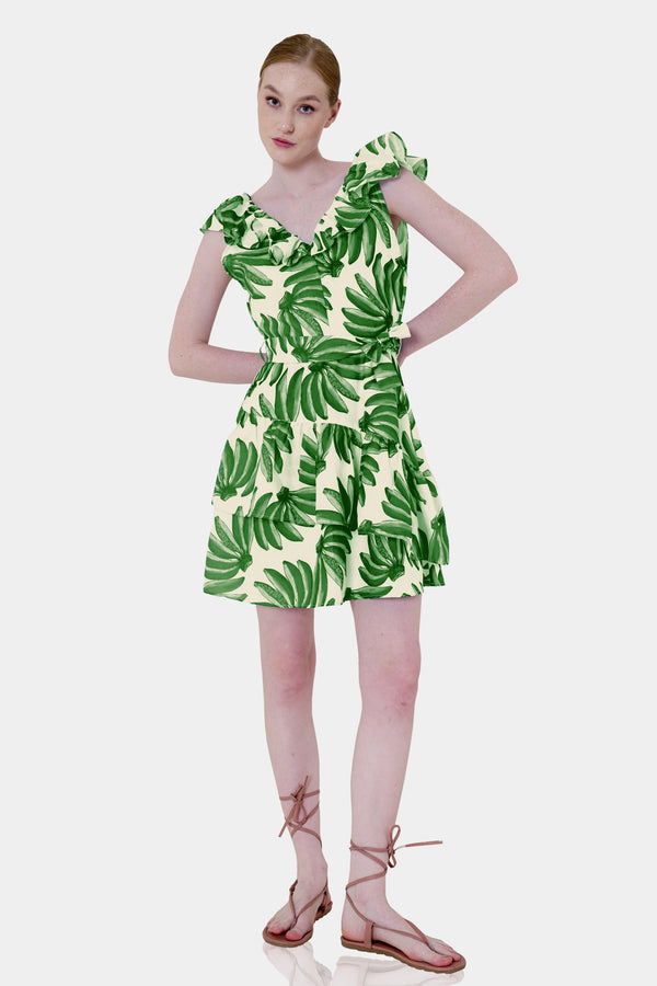 mini dress emerald green, elegant mini dress, designer mini dress, HT 360 Collective,