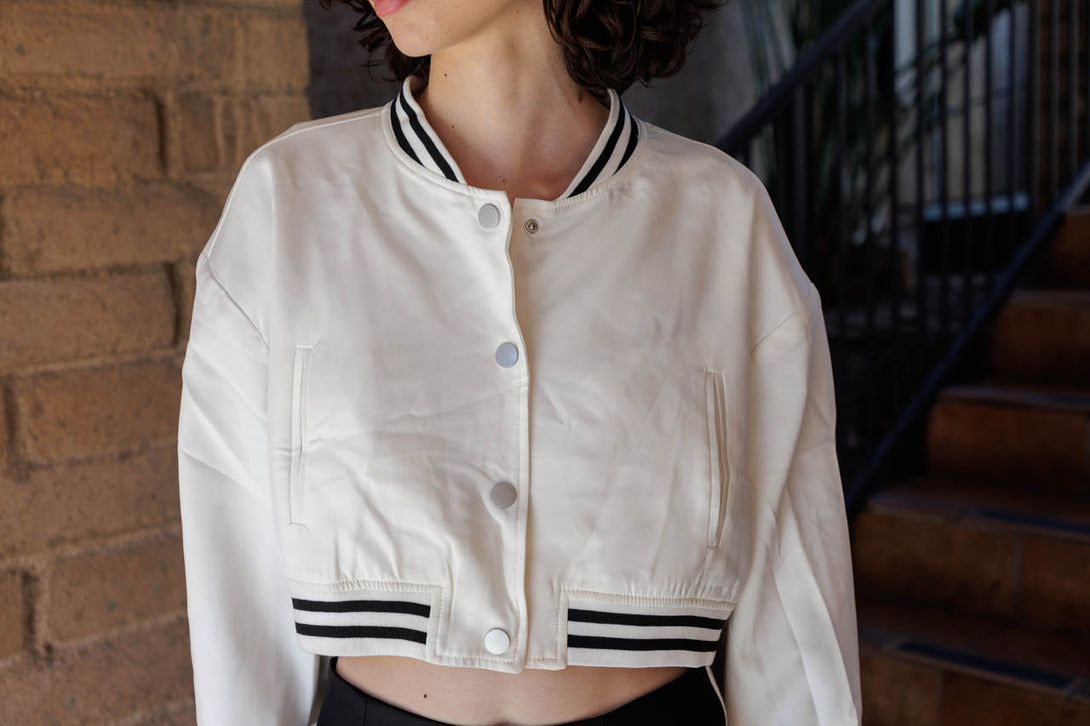  jackets for women short, white female jacket, women jacket short, HT 360 Collective,