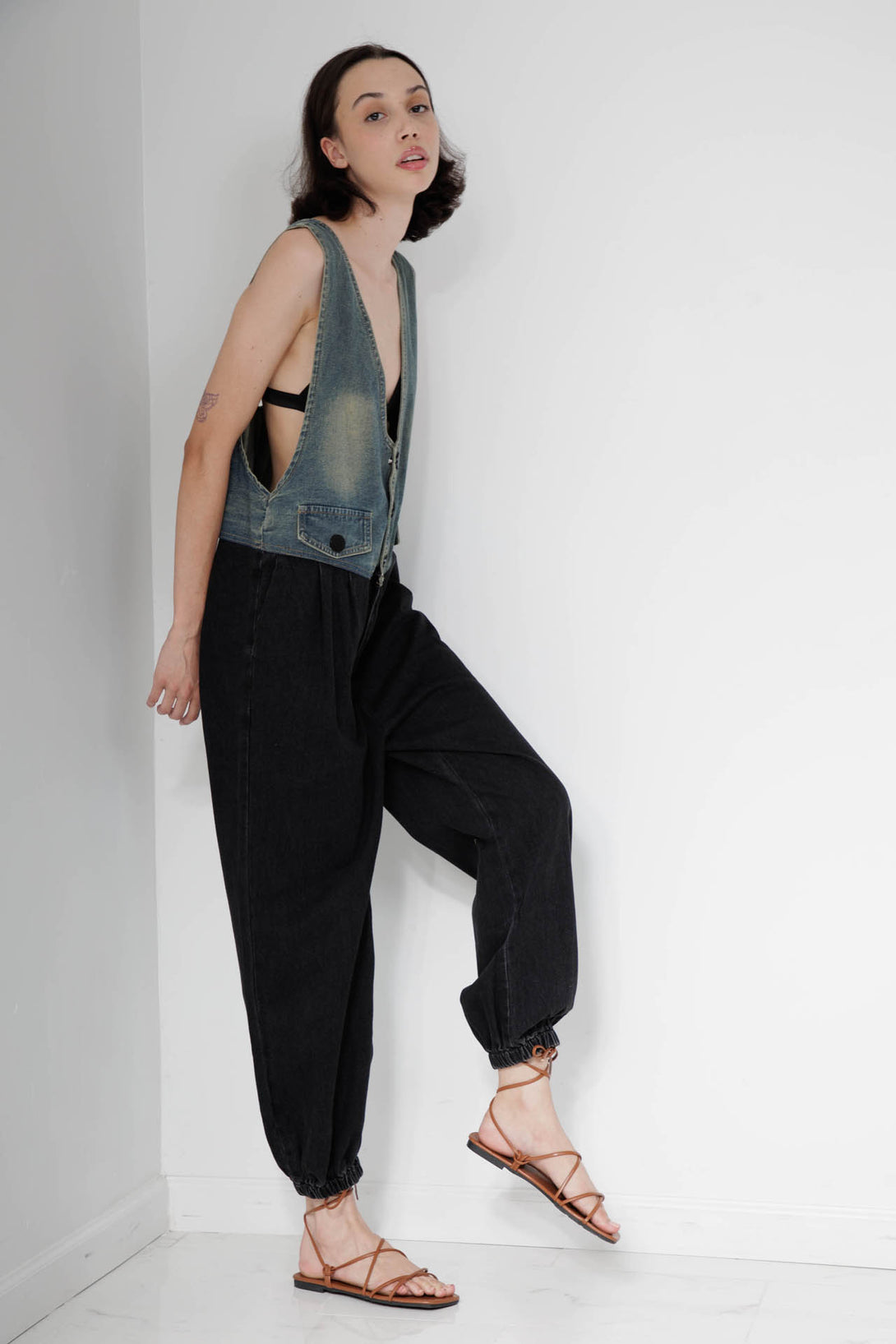 ladies jumpsuit jeans, women jumpsuit jeans, HT 360 Collective, jeans jumpsuit,