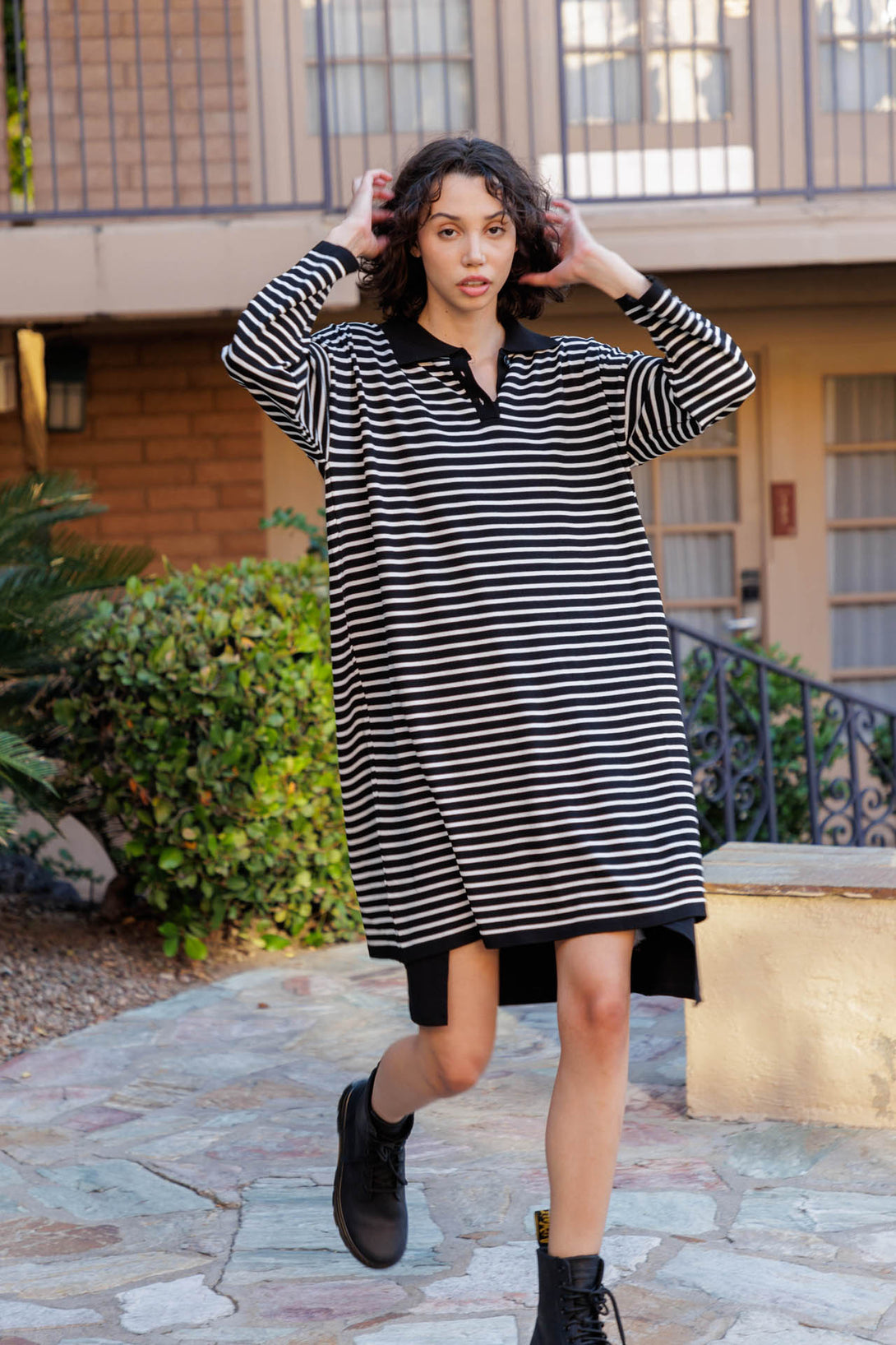 HT 360 Collective - Knit Dresses | Knit Midi Dress With Sleeves Small / Black HT 360 Collective - Knit Dresses | Knit Midi Dress With Sleeves Small / Black