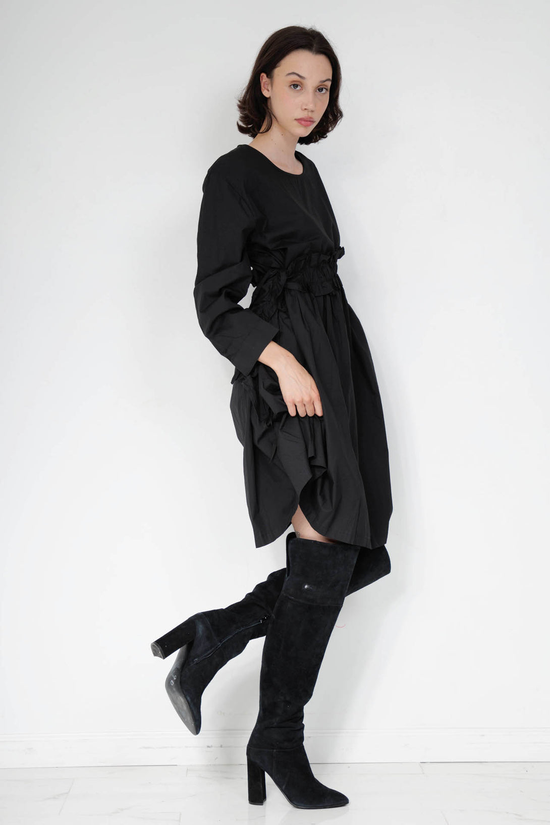 HT 360 Collective - Knee Length Dress For Women | Sexy Black Midi Dress HT360 Collective HT 360 Collective - Knee Length Dress For Women | Sexy Black Midi Dress HT360 Collective