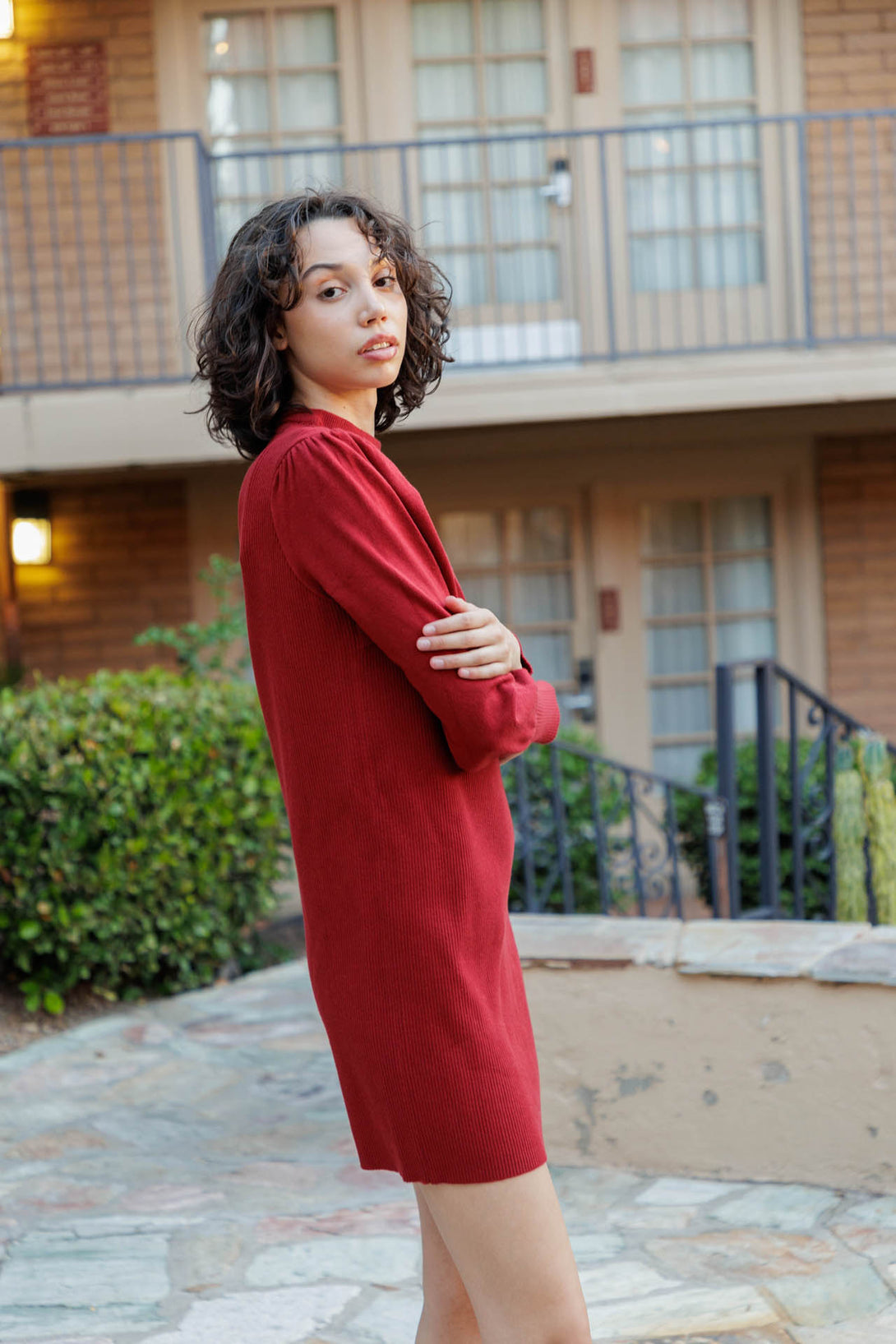 HT 360 Collective - Red Knit Dress | Knit Dresses With Sleeves Extra Large / Red HT 360 Collective - Red Knit Dress | Knit Dresses With Sleeves Extra Large / Red