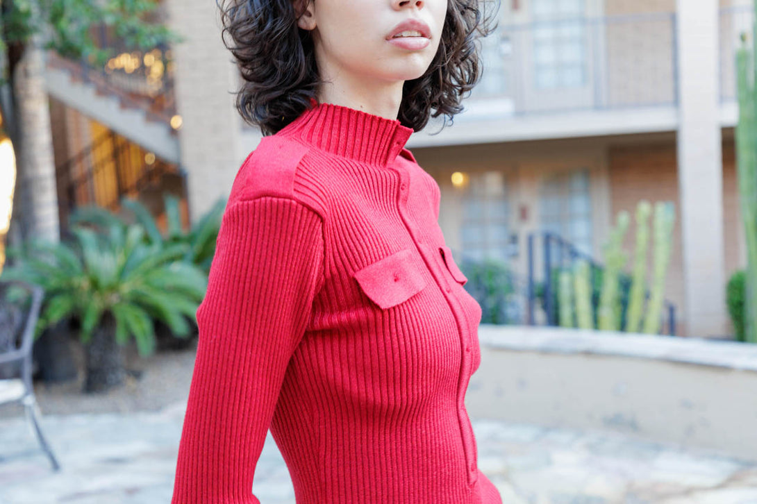   red sweater dress long sleeve, long sleeve sweater dress, long sleeve midi sweater dress HT 360 Collective,
