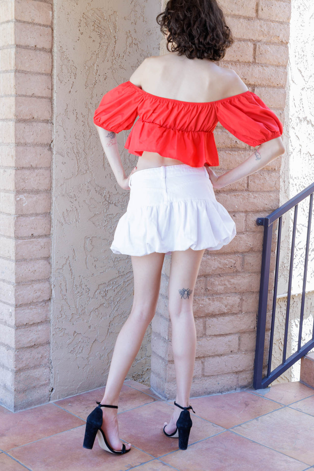 sexy red top, womens off the shoulder blouse, cute tops, HT 360 Collective,