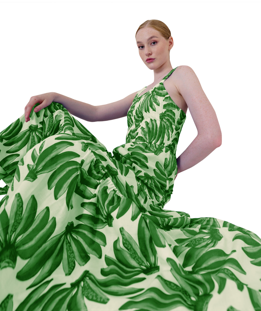 HT 360 Collective - Green Maxi Dress | Tiered Maxi Dress Formal Extra Large / Green HT 360 Collective - Green Maxi Dress | Tiered Maxi Dress Formal Extra Large / Green