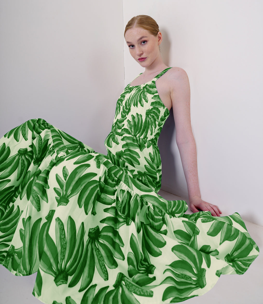 tiered maxi dress formal HT 360 Collective - Green Maxi Dress