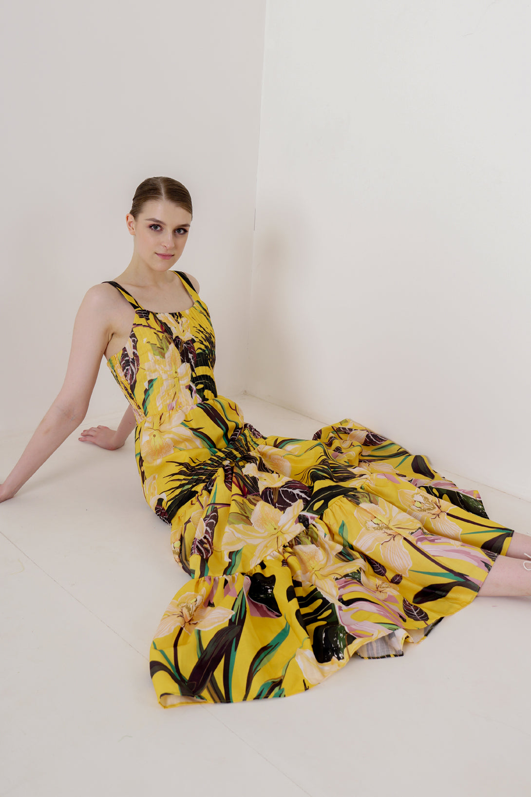Designer Strappy Maxi Dress Summer | Maxi Yellow Dresses For Women HT360 Collective Designer Strappy Maxi Dress Summer | Maxi Yellow Dresses For Women HT360 Collective