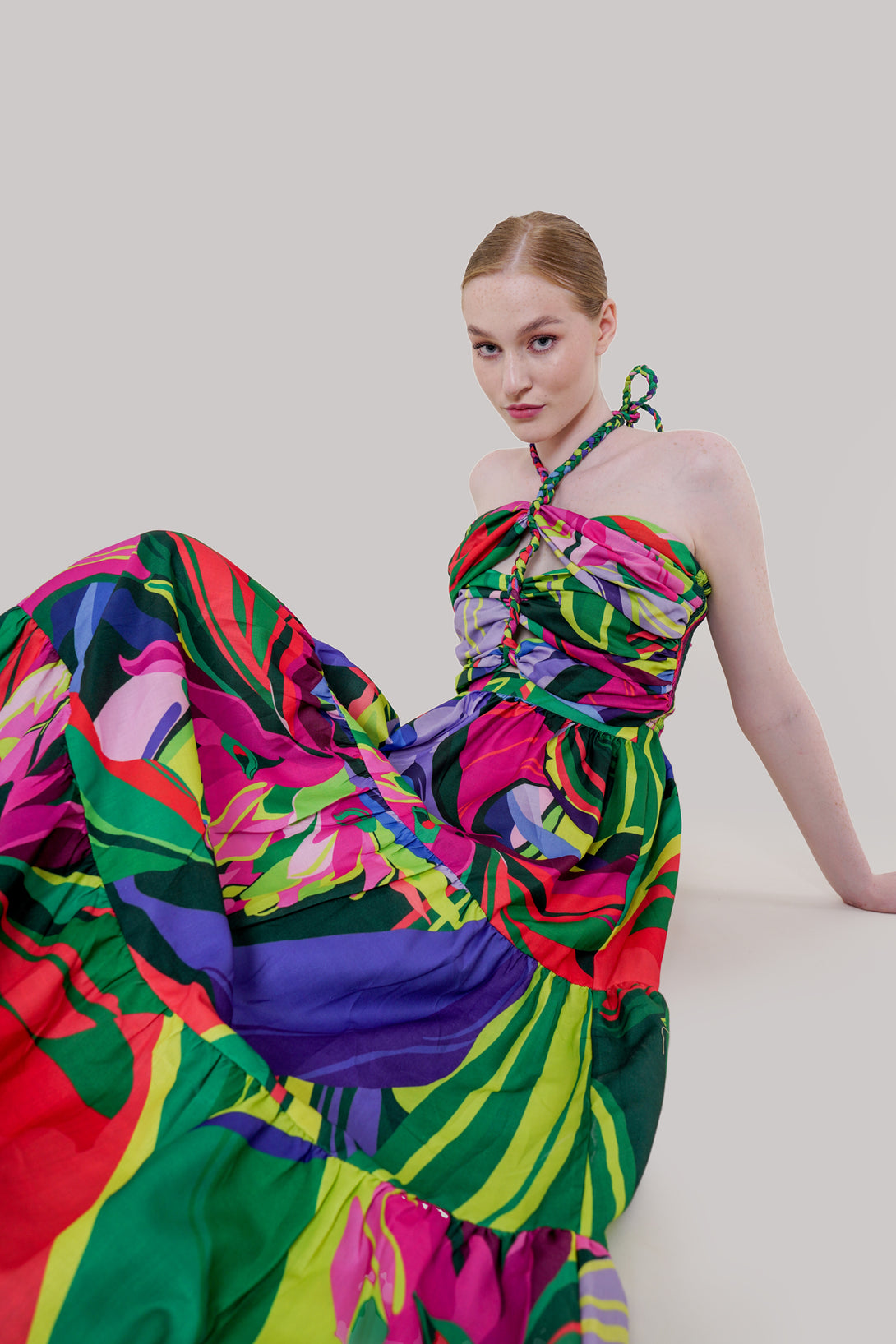 Designer Cut Out Maxi Dress Summer | Women Maxi Multicolor Dress HT360 Collective Designer Cut Out Maxi Dress Summer | Women Maxi Multicolor Dress HT360 Collective