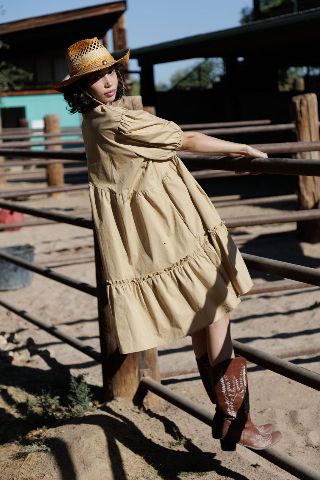 HT 360 Collective - Brown Dress | Knee Length Dresses For Women HT360 Collective HT 360 Collective - Brown Dress | Knee Length Dresses For Women HT360 Collective