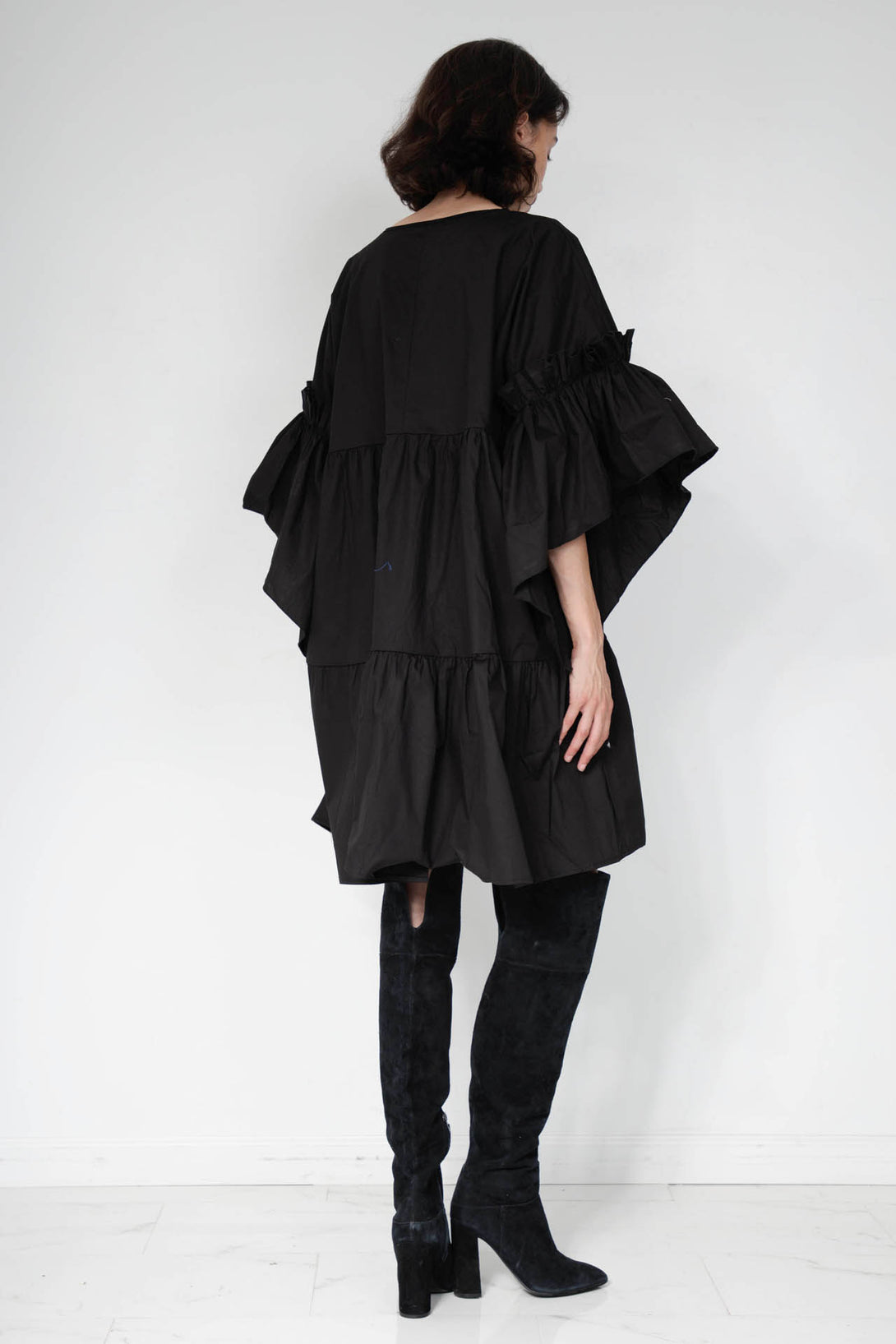 black midi dress women, knee length cocktail dress, black midi dress summer, HT 360 Collective,