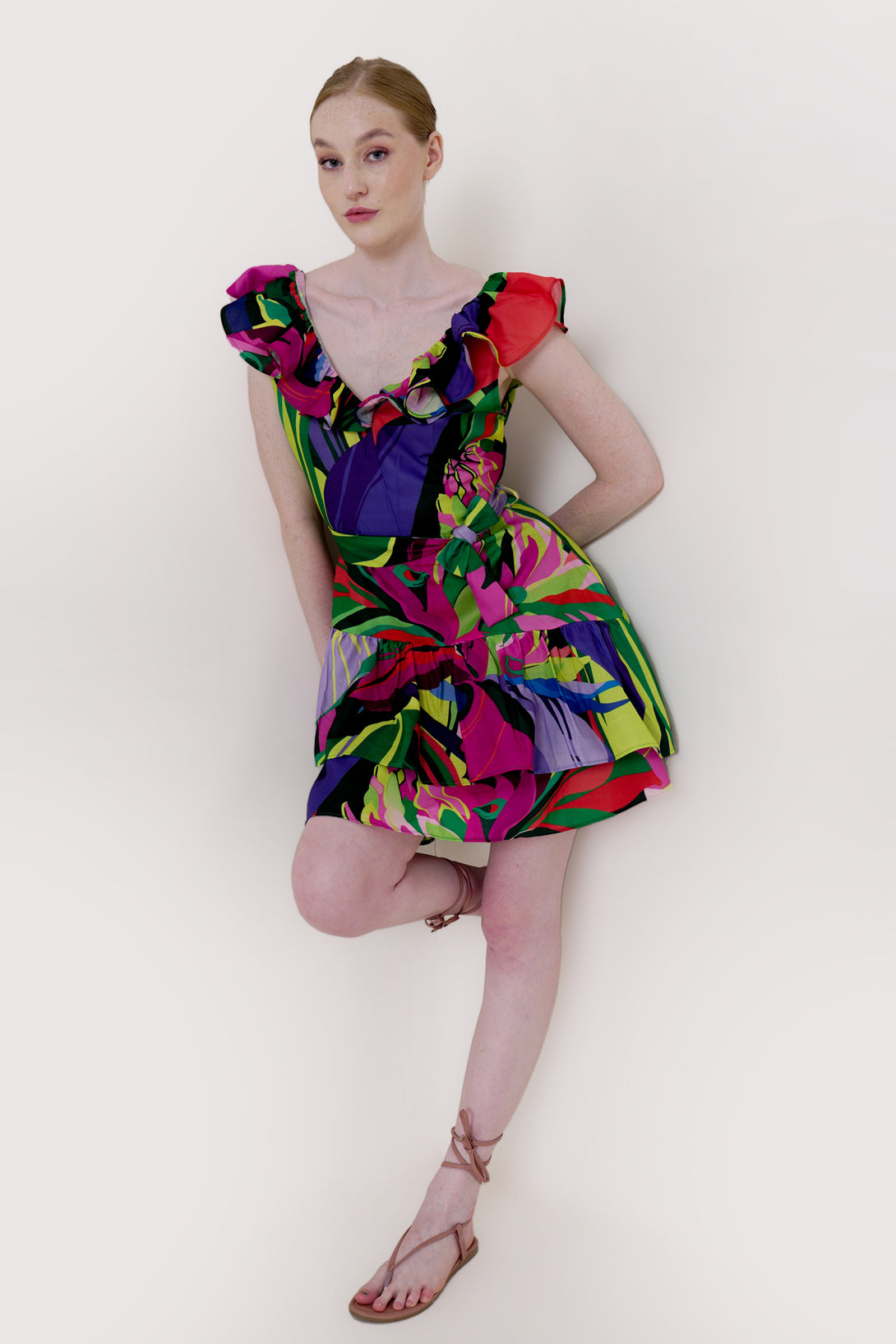 multi color short dress, unique mini dresses, summer mini dress, HT 360 Collective,
