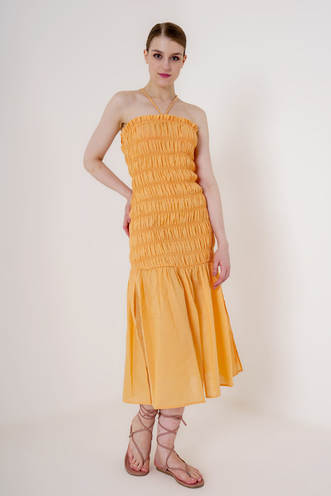 designer Strapless Midi Cocktail Dress | Midi Orange Dresses For Women HT360 Collective designer Strapless Midi Cocktail Dress | Midi Orange Dresses For Women HT360 Collective