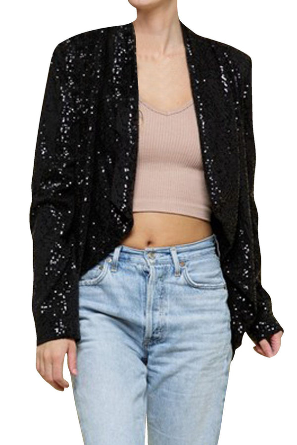 "black sequin jacket plus size" "HT 360 Collective" "sequin blazer jacket" "black jacket with sequins" "black sequin jacket"