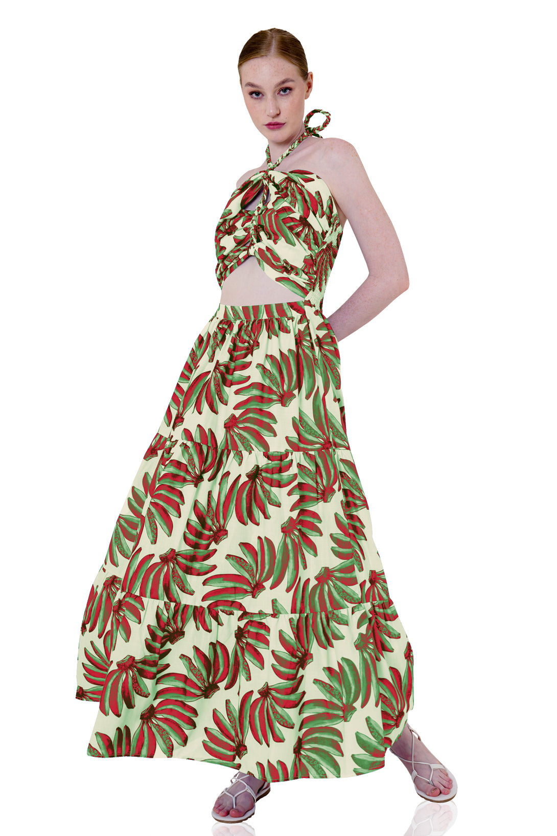 long red dress, HT 360 Collective, maxi dark green dress, long red prom dress, long dress with cut out sides,