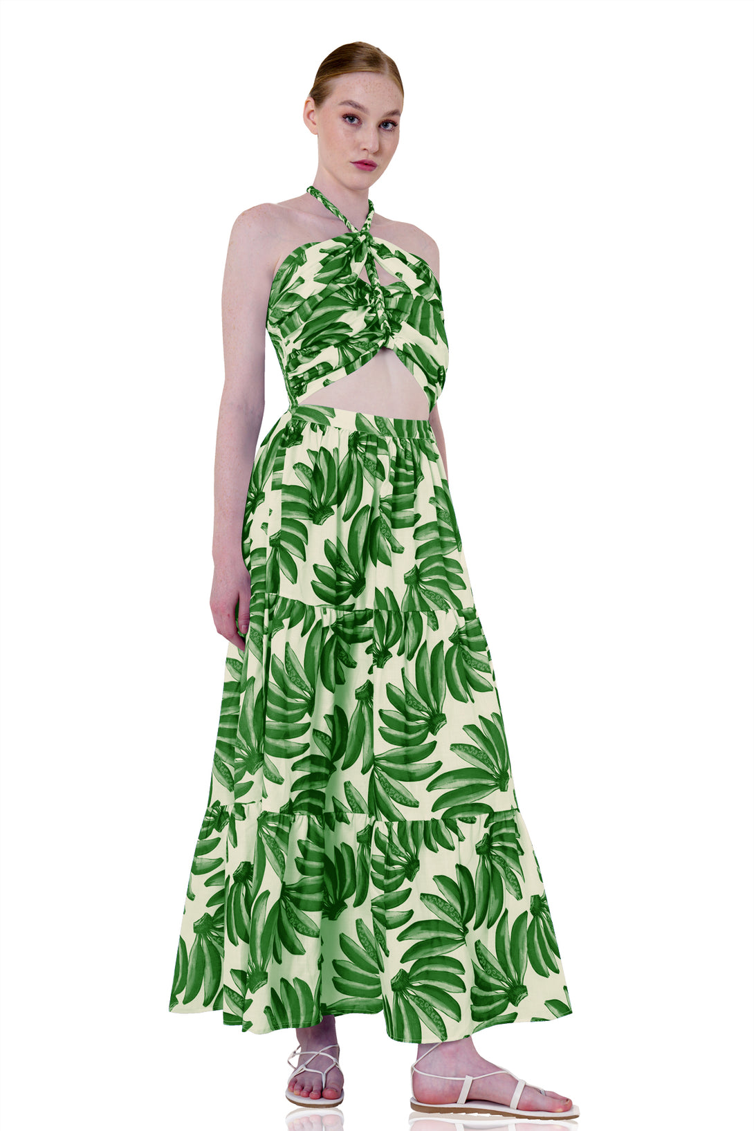 HT 360 Collective, dress maxi green, dress green maxi, dark green maxi dress,