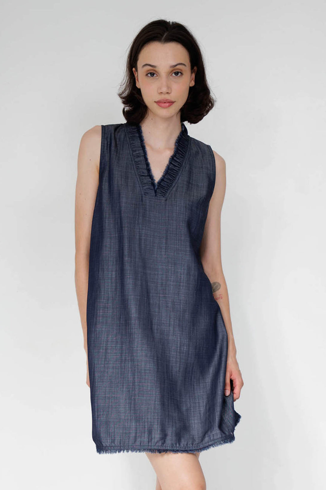 HT 360 Collective - Denim Mini Dress | Jeans Dresses for Women Medium / Blue HT 360 Collective - Denim Mini Dress | Jeans Dresses for Women Medium / Blue
