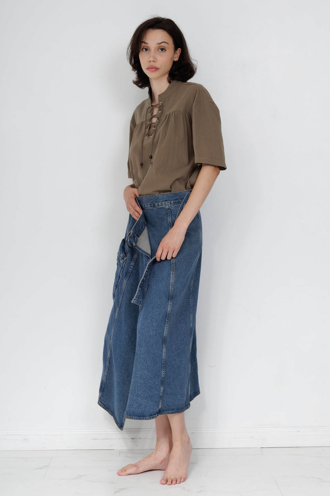 long jean skirts women, HT 360 Collective, denim maxi, long denim maxi skirt,