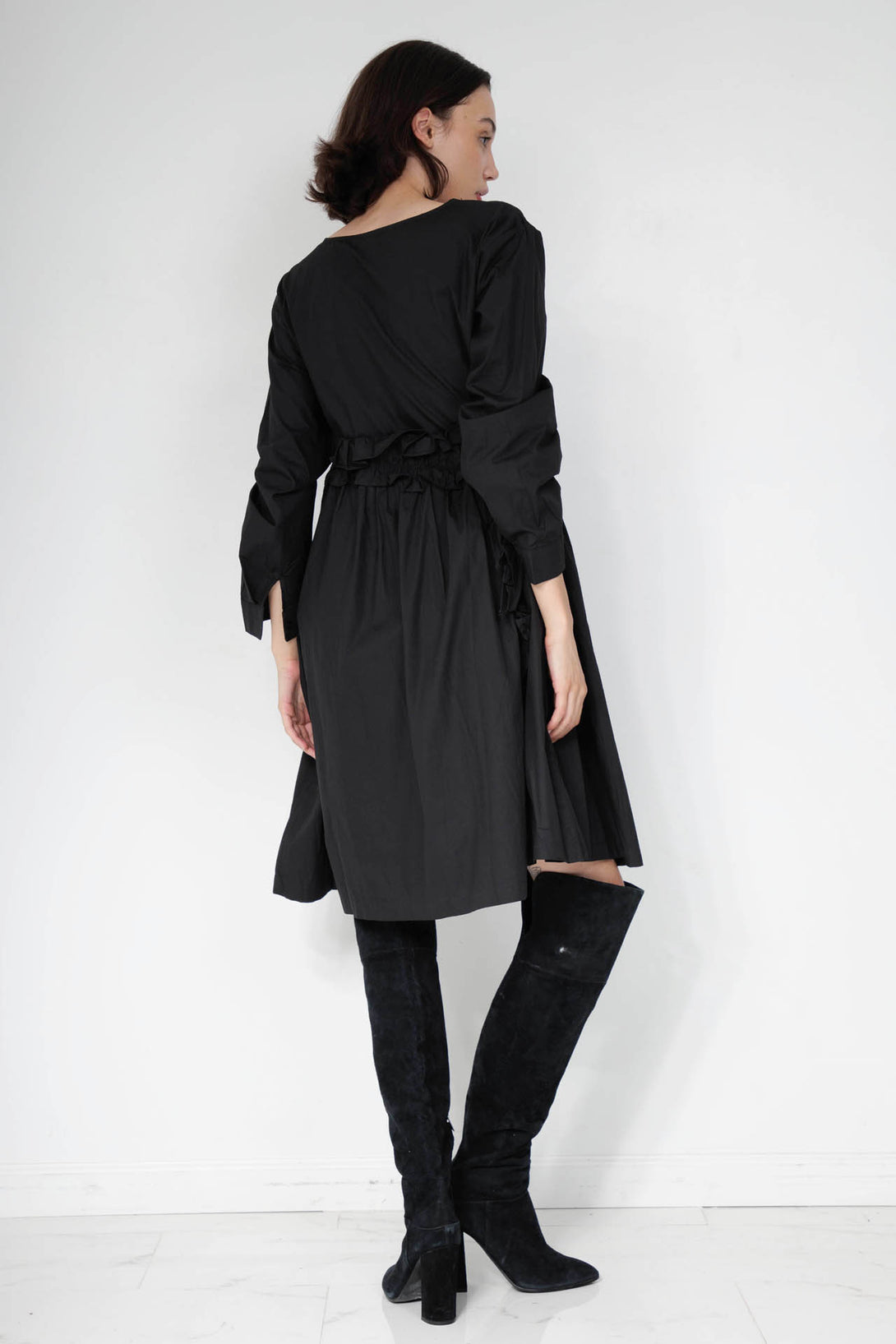 summer black midi dress, knee length prom dresses, sexy black midi dress, HT 360 Collective, 